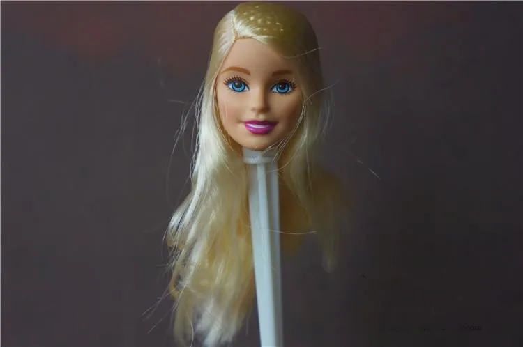 Редкая коллекция голова куклы Красочные Гладкие мягкие волосы азиатское лицо черный белый леди Хороший макияж куклы головы аксессуары DIY игрушки запчасти