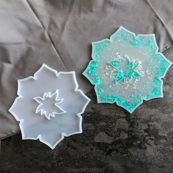 

Resin Crystal Epoxy Mold Irregular Flower Coaster Casting Silicone Mould DIY Crafts Tray Plate Making Tool Au17 20 Dropship