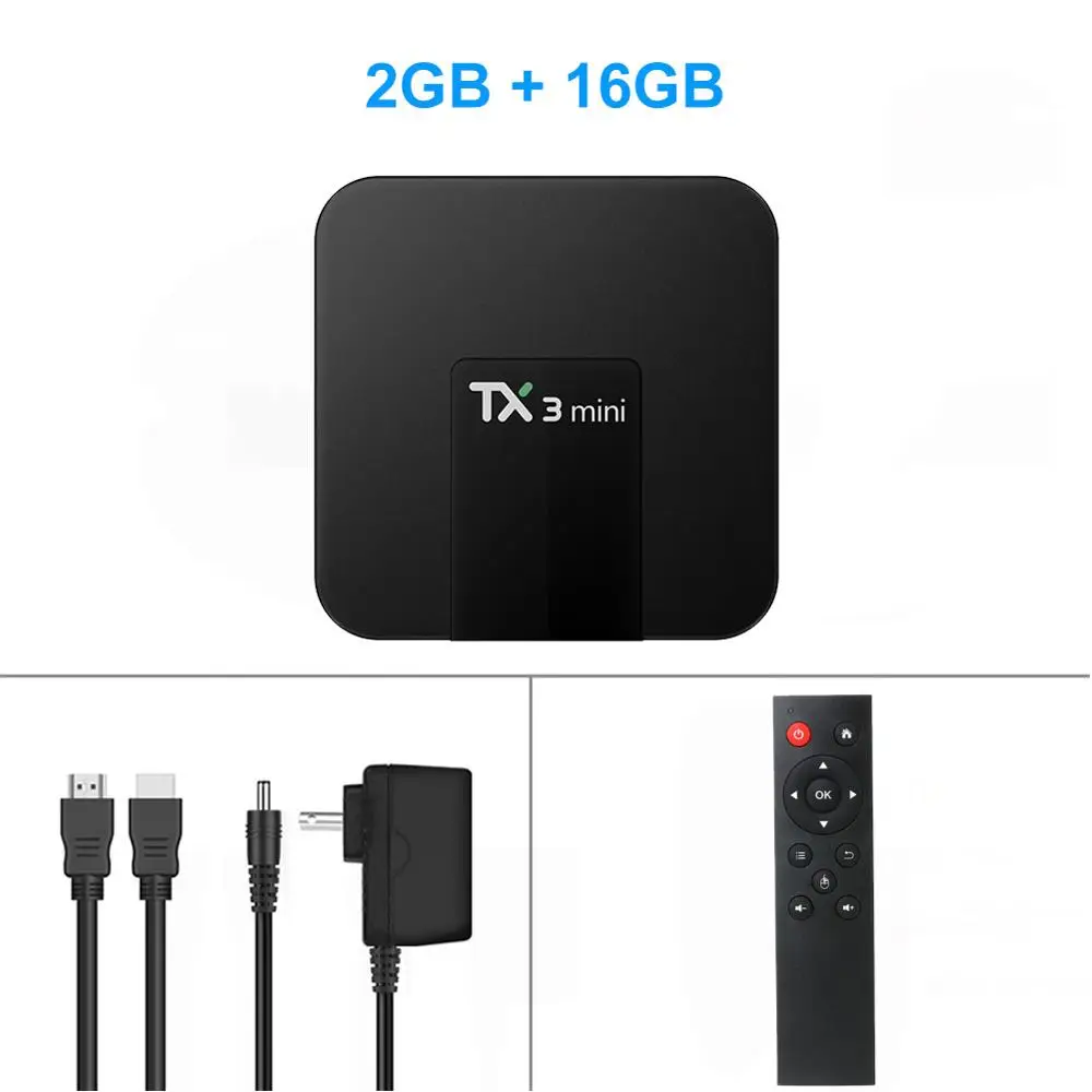 LEMADO TX3 Мини ТВ приставка Android 8,1 2G 16G Amlogic S905W четырехъядерный с дисплеем поддержка wifi 4K HDR YouTube Смарт ТВ приставка - Цвет: 2G 16G