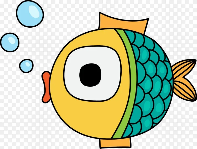 剪贴画图片彩色卡通鱼 卡通鱼着色页png图片素材免费下载 图片编号6145324 Png素材网
