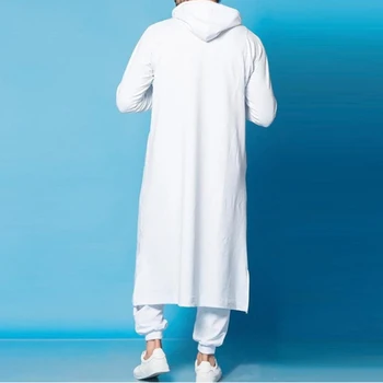 

Hoodie Abaya Muslim Dress Pakistan Islamic Clothing Mens Arab Robe Saudi Arabia Kleding Mannen Kaftan Oman Qamis Homme