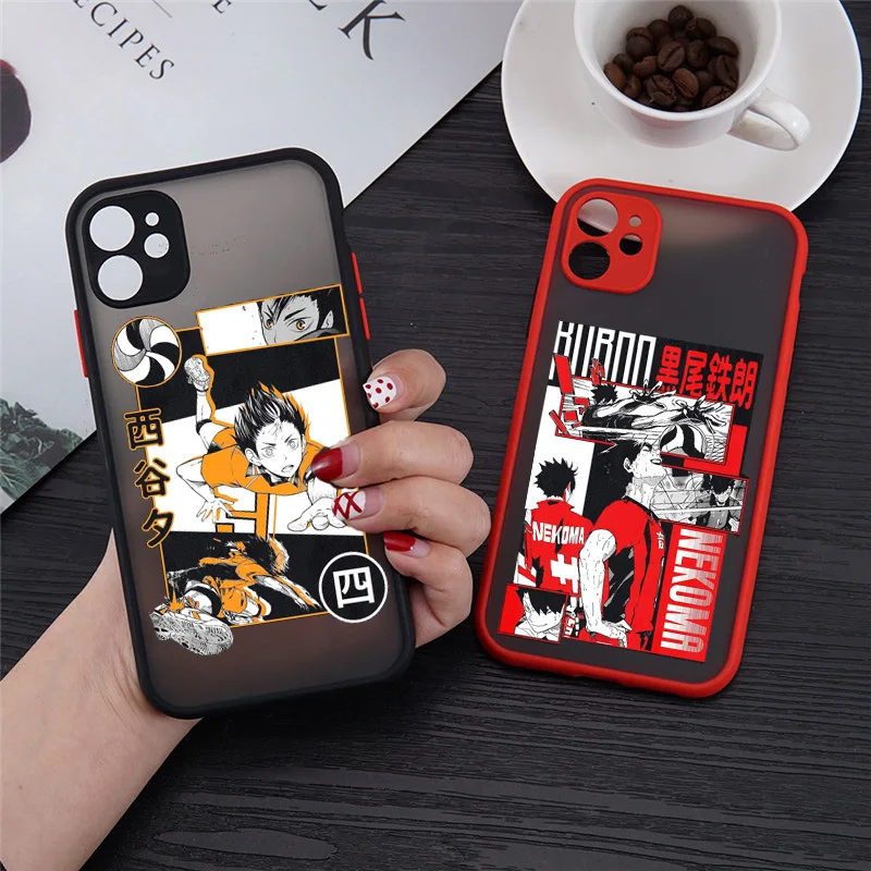 Прозрачный чехол для телефона GYKZ Oya Haikyuu iPhone 13 11 Pro 12mini XS MAX XR X SE20 7 8 6Plus мультяшный с