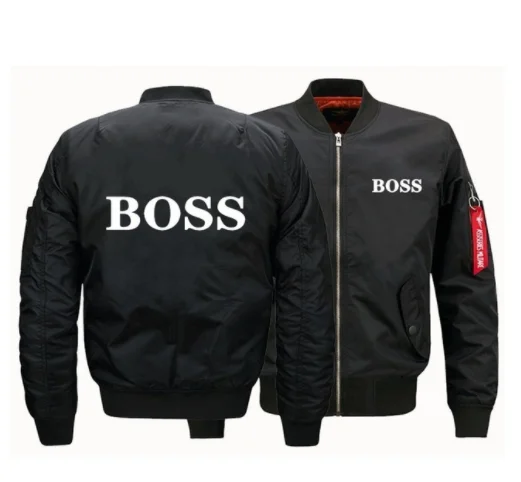 Летающая куртка Boss Bomber, зимние утепленные мужские куртки на молнии, аниме, мужское повседневное пальто