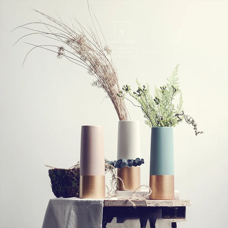 Скандинавские INS современный дизайн прострочка цветная ваза для цветов керамические вазы для цветов декоративное украшение предмет интерьера домашний зеленый Растительный держатель