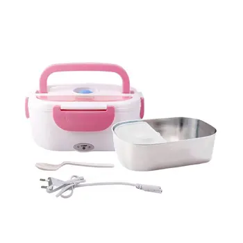 

Portable Electric Heated Bento Box Double Insulation Single Layer Box Food Warmer Compact 40W Lunch Food Container EU Plug