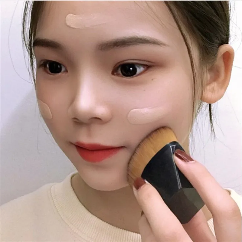 Pennello per trucco a sei angoli Kabuki pennello per fondotinta impeccabile per Set di pennelli per trucco liquido trucco sintetico morbido cosmetico per le donne - immagine 3