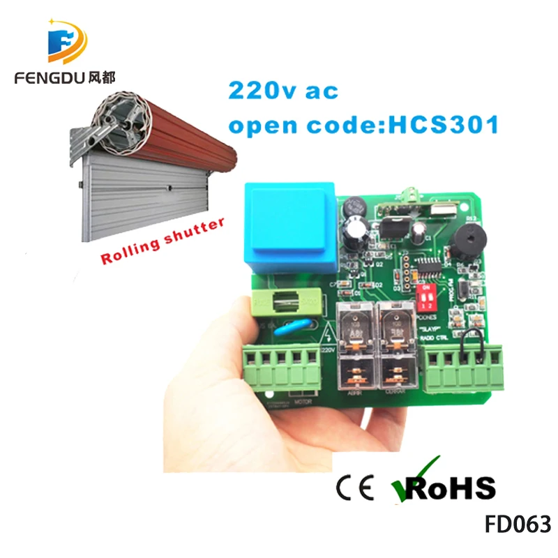 Receptor + 2 Controle Remoto Rolo Obturador rf Receptor Hcs301 Controlador 1 Pcs 220v - Image 3