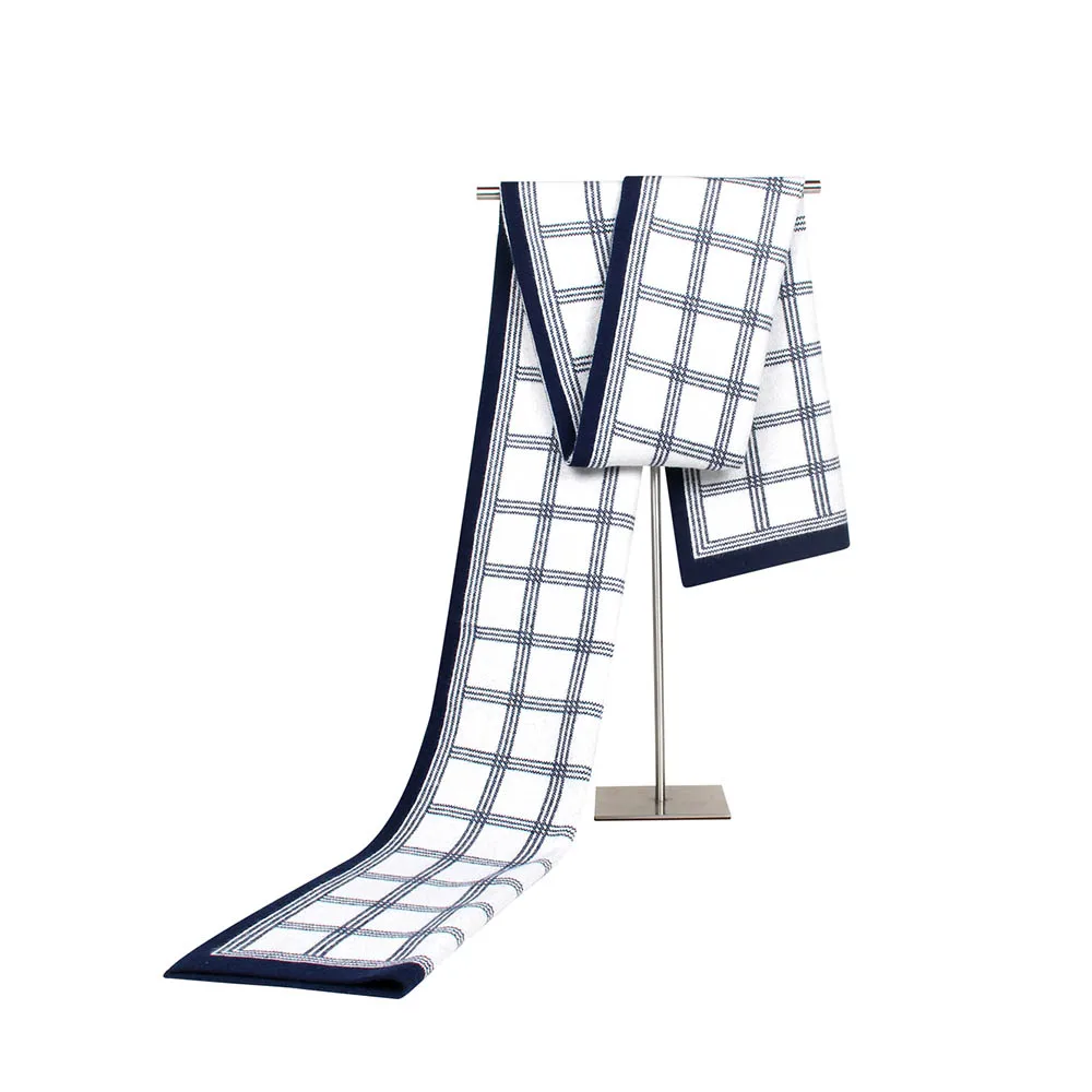 Navy Men Scarf FS бренд мужские шарфы для женщин мягкий кашемир плед пашмины шаль плотная Открытый путешествия теплый зимний шарф толстый шейный платок - Цвет: Navy Men Scarf
