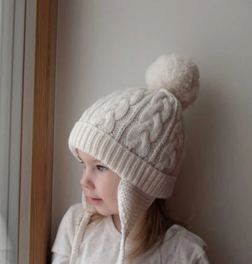 SAGACE шапочки милый Дети девочка мальчик ребёнок младенец теплые зимние вязаные шапка с помпоном меховые головные уборы теплые ушками Детская одежда шляпа