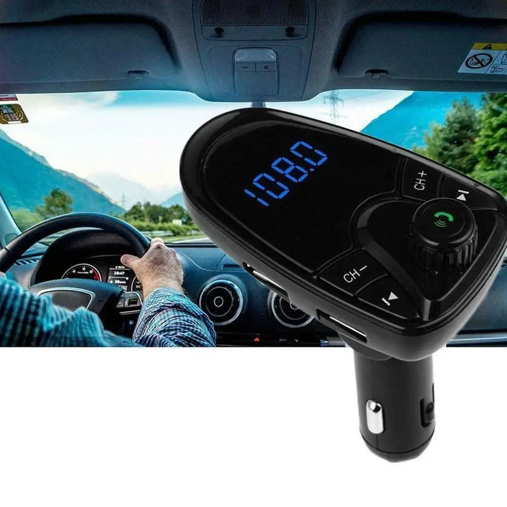 Автомобильный fm-передатчик Bluetooth FM mp3 плееры Hands-free модулятор Dual USB зарядное устройство совместимо с TF картой диск