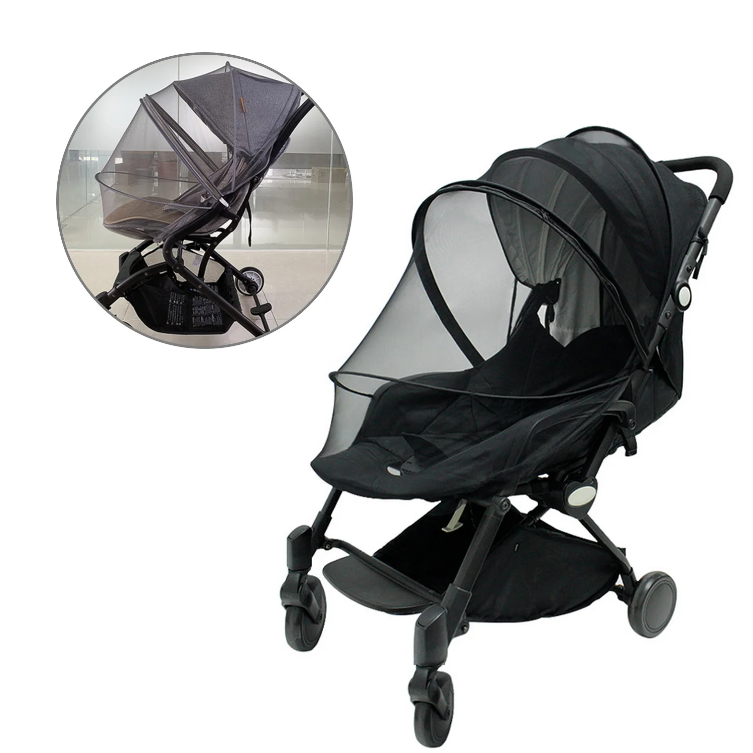 Red Universal para repelente de mosquitos e insectos para bebés, con cremalleras duales, para Cochecitos de bebé, asiento de coche, cama con paraguas