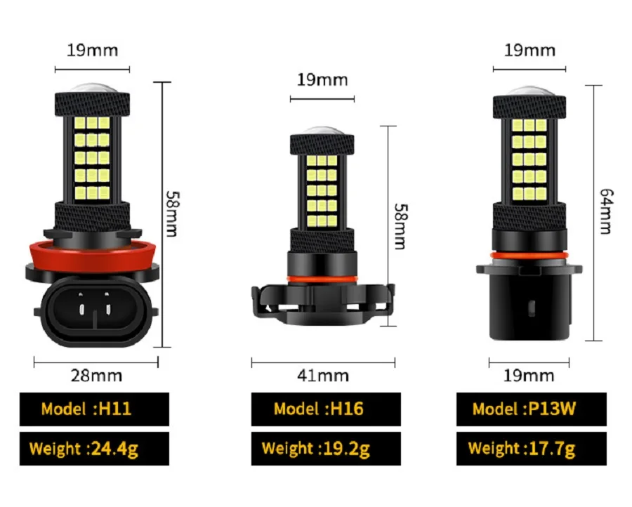 fog light for car 1 Pair Car LED Fog Light For Ford Escape 2007 - 2012 Auto Foglamp Bulb White Lighting 12V 6000K Car Lamps Car Accessories car underglow