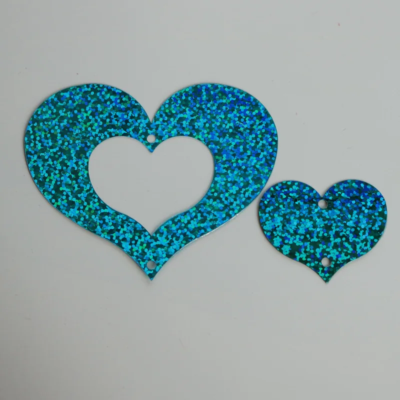 7 (2style heart) 100 шт блестящее сердце картон карты подвеска в виде шара ленты Свадебные шары для украшения шарики для вечеринок аксессуары - Цвет: 7 (2style heart)