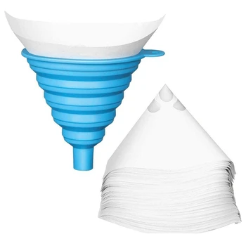 

200 Pack 150 Micrometre Paint Cone Paint Strainers 150 Micrometre Paint Filter with Fine Nylon Mesh