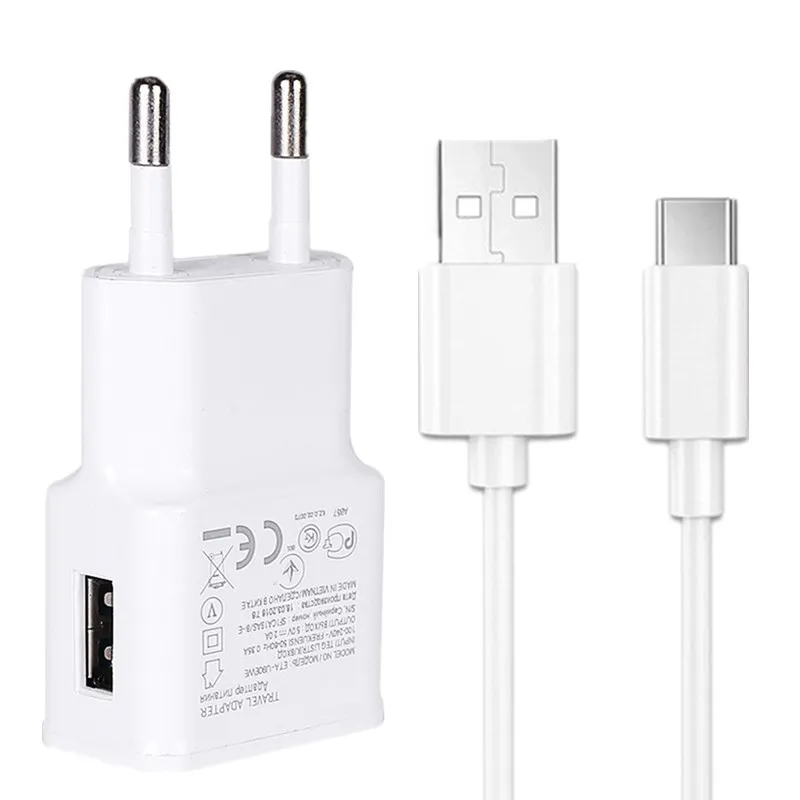 Зарядное дорожное usb-устройство Зарядное устройство адаптер для samsung Galaxy S10 5G S10e M40 M30 M20 A90 A80 A70 A60 A50 A40 A30 A20 A20e 1 м Тип C кабель