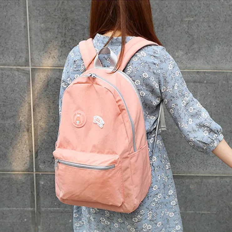Travel backpack leisure light and comfortable female bag travel computer bag college bag leisure, travel is very suitable bag - Цвет: Розовый цвет
