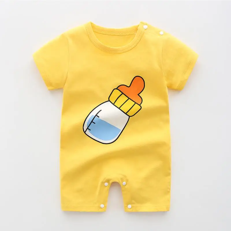 cheap baby bodysuits	 Baby Cotton rompers for Boys And Girls newborn baby girl clothes Summer Short Sleeve Pajamas Toddler Costume boy Jumpsuit 2022 Baby Bodysuits medium Baby Rompers