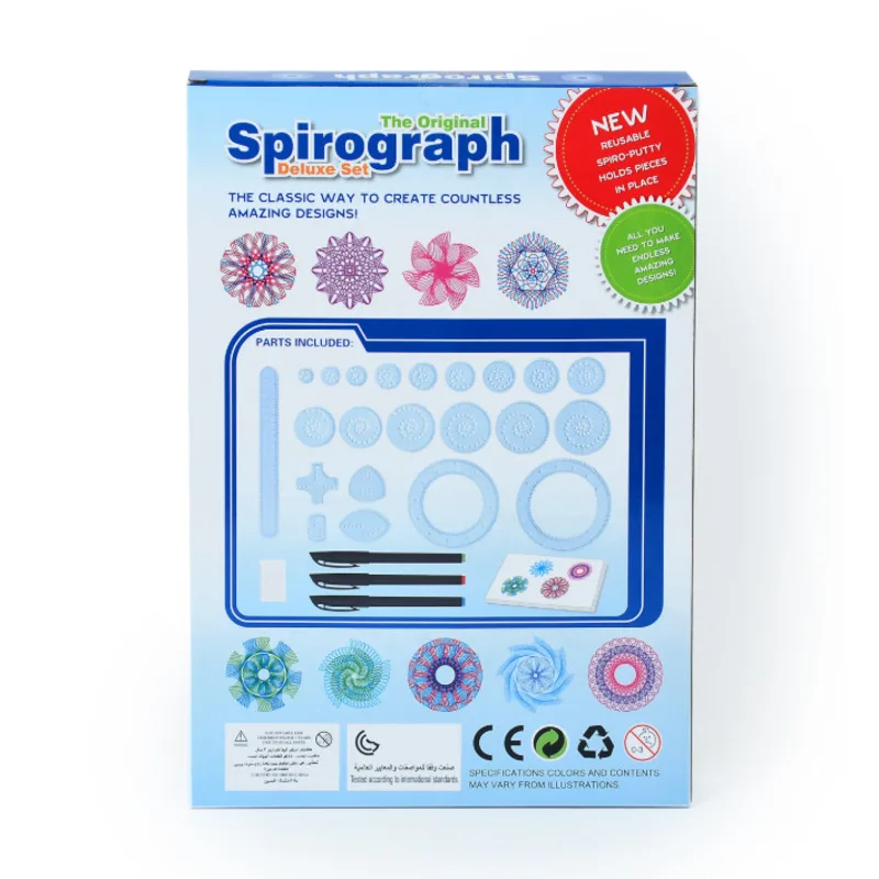 Детские Spirograph игрушки для рисования, набор, соединяющиеся зубчатые колеса, аксессуары для рисования, креативная развивающая игрушка для детей, игрушка в подарок