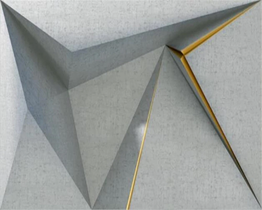 Пользовательские 3d TGeometric обои бетон Золото HD Печать Гостиная спальня фон настенная живопись обои