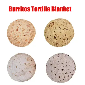 

Burritos Tortilla Blanket Pita Lavash Throw Blanket Flannel Fleece Sofa Plaid Funny Food Plush Bedspread Nap Wrap Blankets