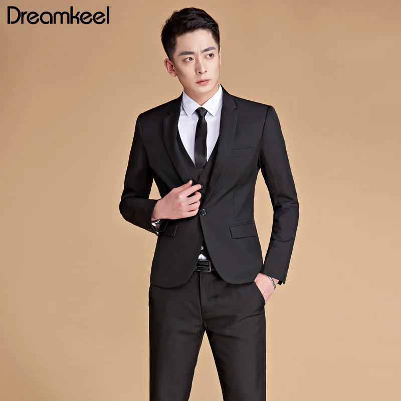 

Male Blazers Slim Fit Suits for Men Luxury Men Wedding Suit Costume Business Formal Party Blue Classic Black 2-piece Set Y