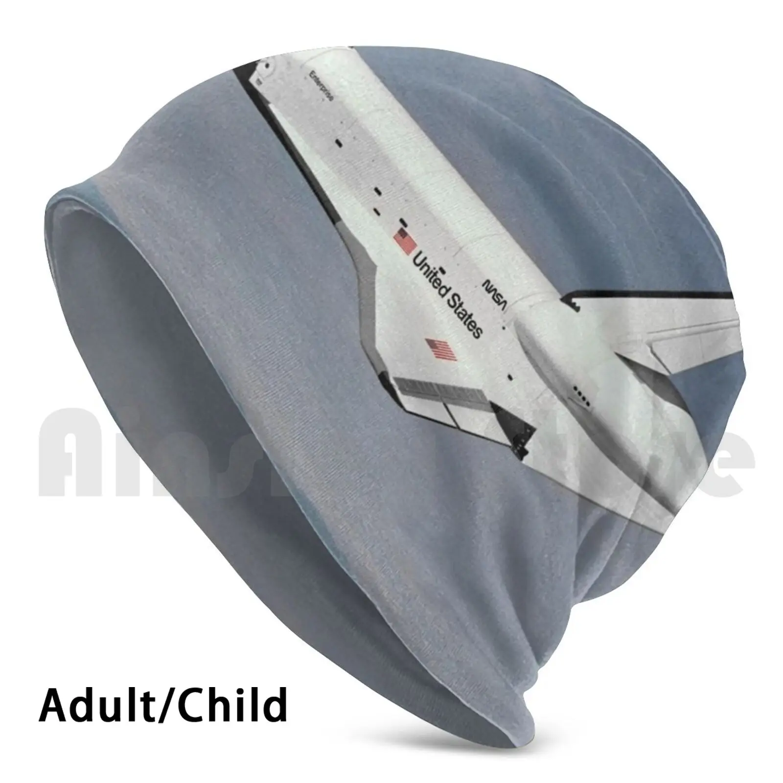 1774. Enterprise Lands At Edwards Berretti Cappello Lavorato A Maglia Hip Hop Space Exploration Space Shuttle Prototipo Enterprise Shuttle