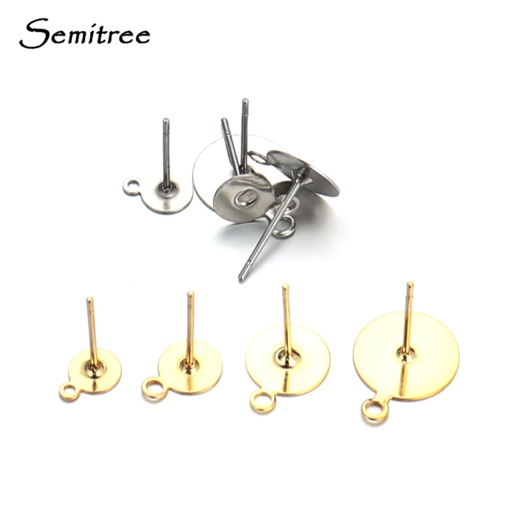 Основа для сережек Semitree из нержавеющей стали с крючком 20 шт.|Ювелирная фурнитура