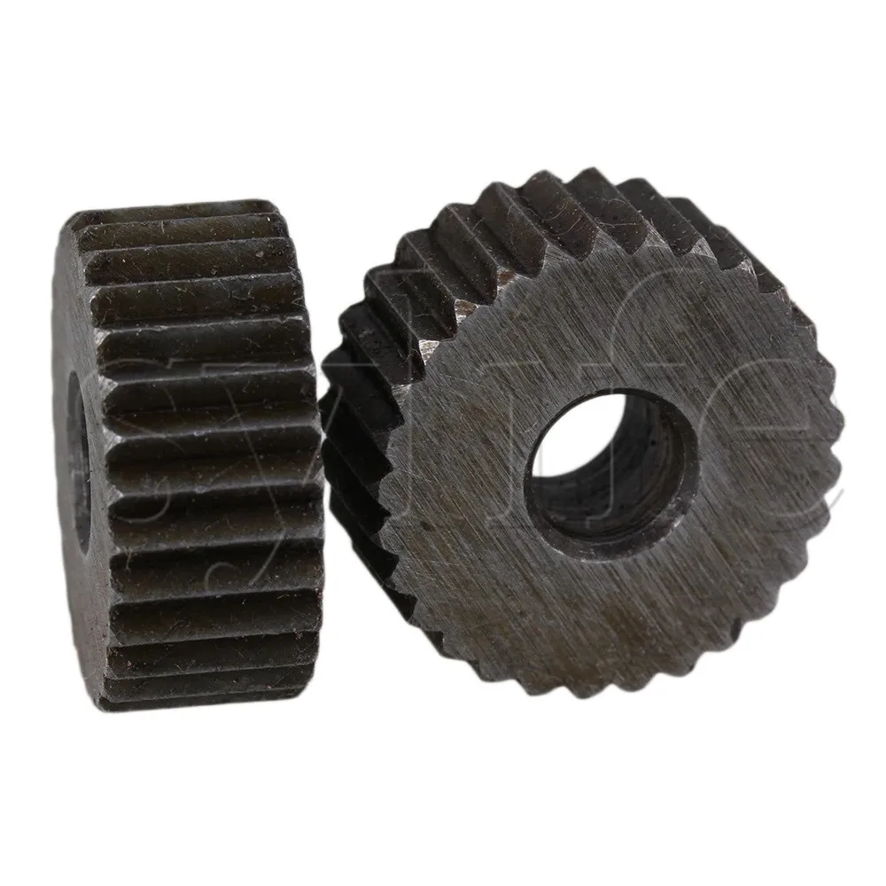 Knurling Tool Set 2 x Durable Steel Single Straight Coarse Linear Knurling Wheel 2mm Pitch