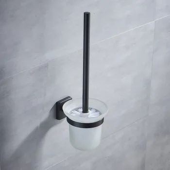 

Manufacturers Direct Selling Black And White with Pattern Stainless Steel Bathroom Chamber Pot Brush Toilet Cleaning Brush Set C