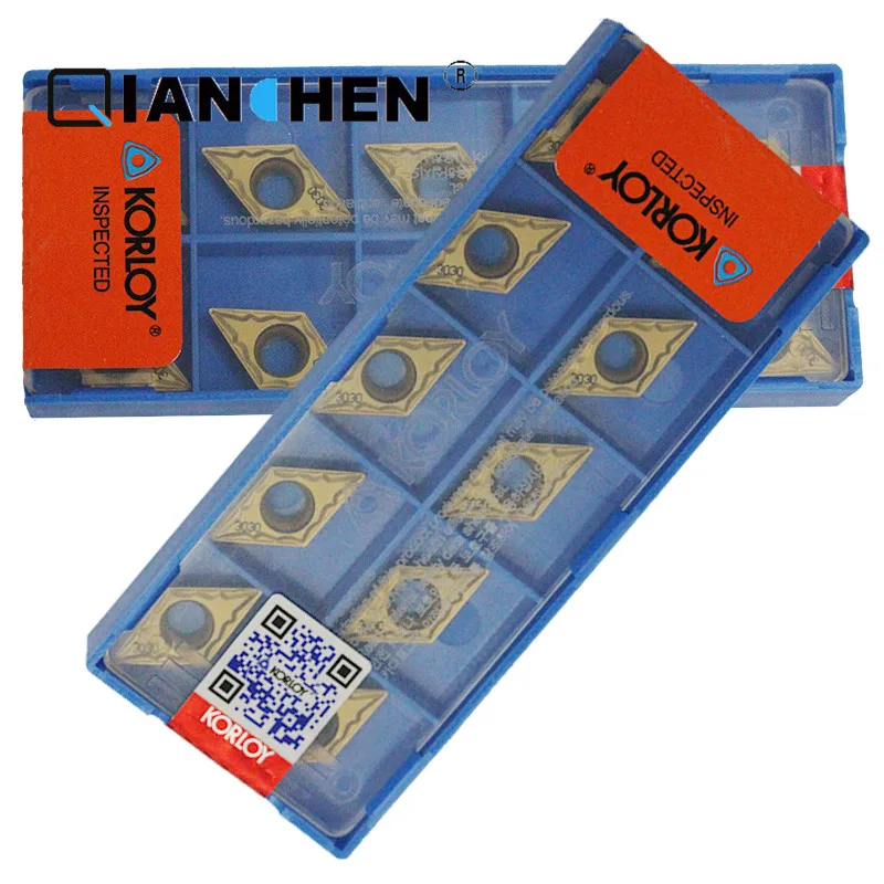 Корея KORLOY DCMT11T302-HMP PC9030 DCMT11T304-HMP NC3030 DCMT11T304-HMP NC3120(10 шт./лот) резец для внутренней обточки вставки