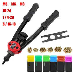 Kit d'outils pour rivets à main 13 ", avec Rivet aveugle, avec filetage M5 M6 M8 10 24 1/4 20 5/16 18, outils pour les Industries frontales 