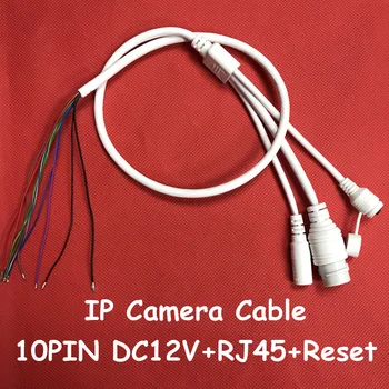 Telecamera di rete IP CCTV modulo PCB cavo di alimentazione video chiave di ripristino connettori femmina RJ45 con Terminlas, cavo impermeabile