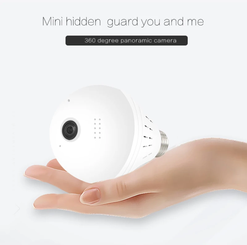 

OOBEST Wifi Panoramic Camera Smart light bulb 360 Degree Fisheye Wireless Home Security Video Surveillance built-in speaker