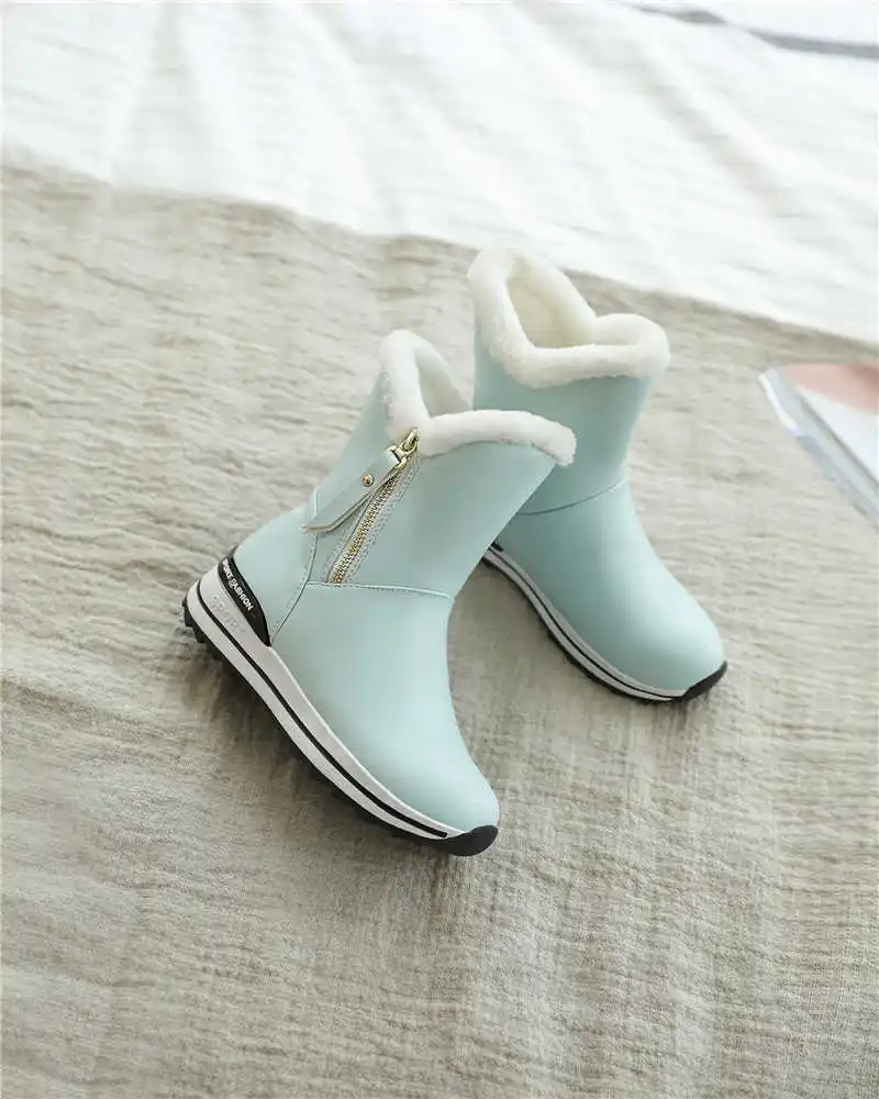 Smirnova/Новое поступление года; женские зимние ботинки на молнии с круглым носком; однотонные Зимние ботильоны из искусственной кожи высокого качества