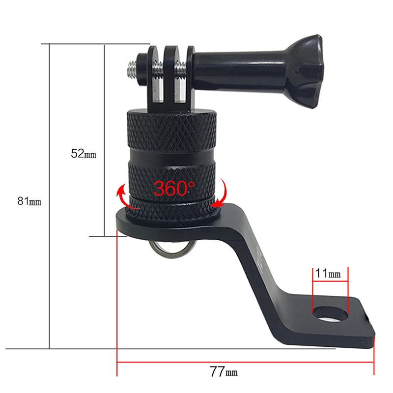 PULUZ Support de rétroviseur de moto compatible avec GoPro Hero 13 12