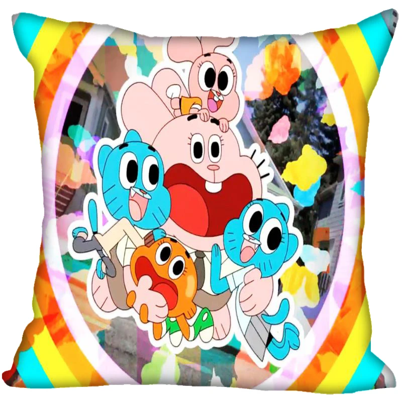 Пользовательские Gumball удивительный мир декоративная наволочка квадратная на молнии наволочка 35X35,40x40,45x45 см(одна сторона - Цвет: 18