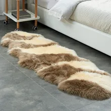 Роскошные ковры с длинным ворсом натуральный Австралийский МЕХ ОВЧИНА Пушистый Ковер из чистой шерстяной Коврики для спальни текстиль пригодный для стирки Площадь Ковер домашний декор
