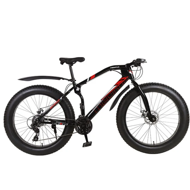 Direct sales snowmobile beach bike 26 inch double disc brake wide tire off-road variable speed bike adult mountain bike A0068 Direct sales snowmobile beach bike 26 inch double disc brake wide tire off-road variable speed bike adult mountain bike A0068