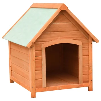 

Dog Cage Solid Pine & Fir Wood 72x85x82 cm Brown and Green Easy Assemble Household Outdoor for Dogs Weather-resistant Dog Kennel