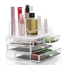 

Transparent Organizer Storage Box Makeup Desktop Jewelry Cosmetic Drawer Holder