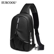 EURCOOL, летняя дорожная нагрудная сумка, Мужская короткая походная сумка-мессенджер, водоотталкивающая нагрудная сумка, 9,7 дюймов, iPad, мужская сумка через плечо, n1920