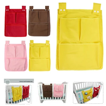 

Crib Storage Bag Baby Cot Home Diaper Multi-Pocket Hanging Storage Bag Toy Baby Essentials Bedding Set Crib Organizer Pouch