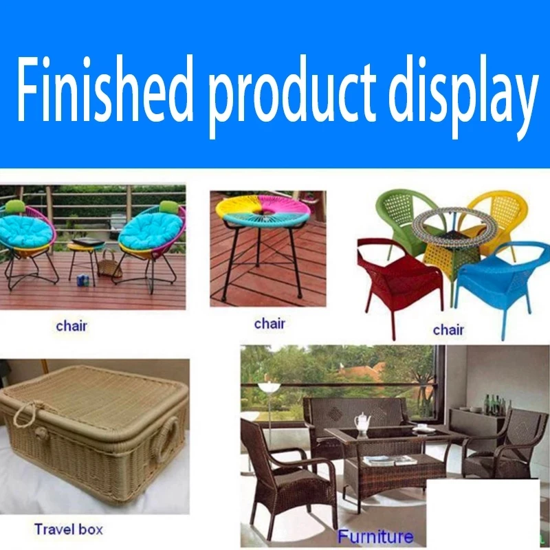 Coffee Gradient Flat Synthetic Rattan Weaving Material 70M Plastic Rattan For Knit And Repair Chair Table