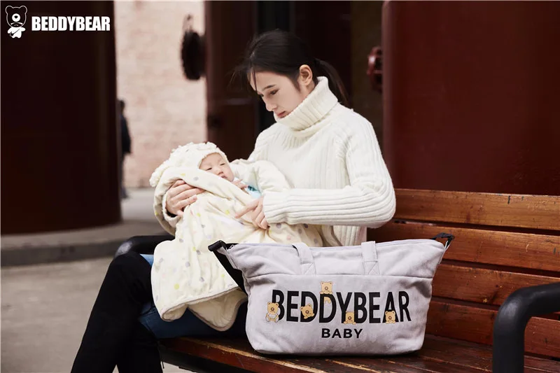 BEDDYBEAR многофункциональная вместительная сумка для мам модная Диагональная Сумка для подгузников сумки для беременных подгузников материнский и детский рюкзак