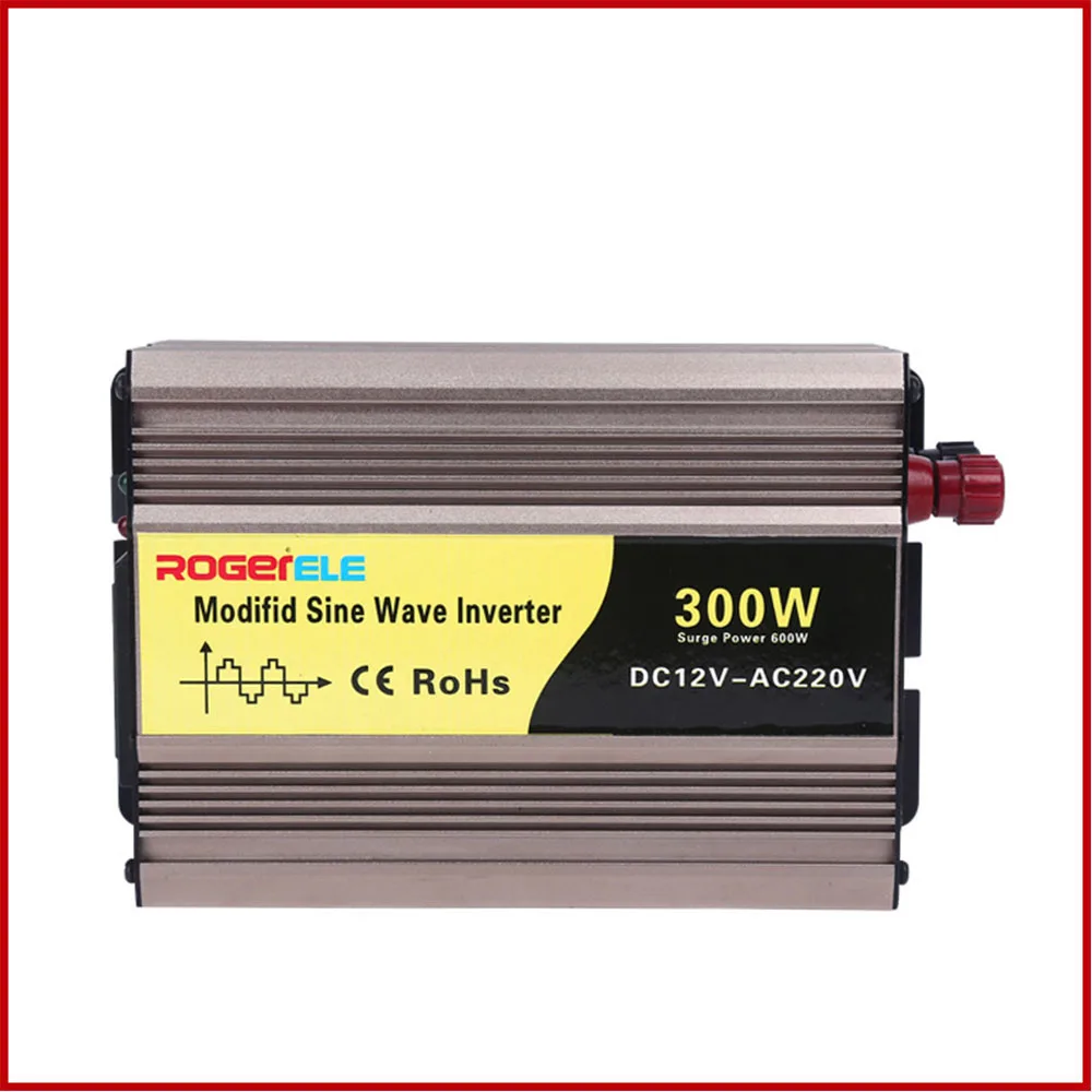 Портативный инвертор питания для автомобиля Dc12v к Ac220v 50 Гц 300 Вт USB модифицированный синусоидальный преобразователь солнечной энергии трансформатор напряжения адаптер зарядное устройство