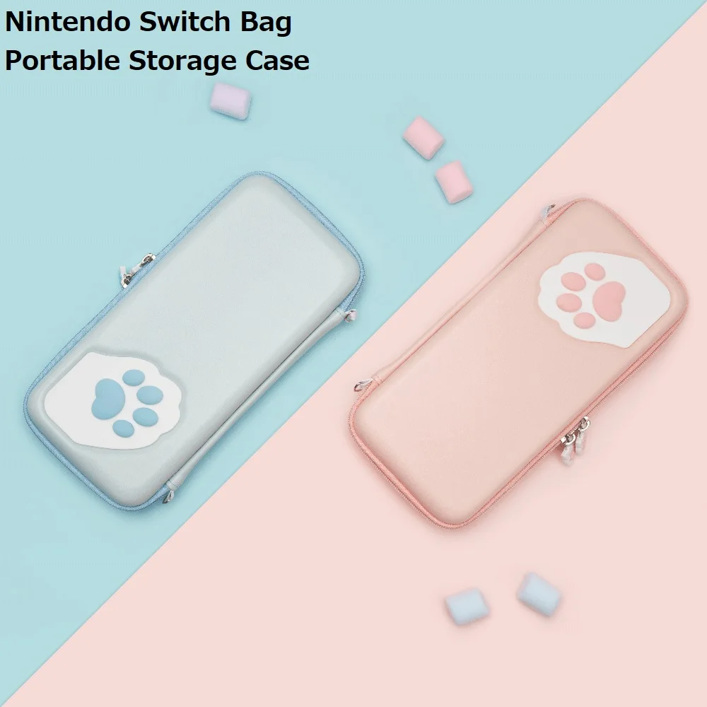 Nintendo сумка Switch Портативный хранения Чехол жесткий коробка в виде кошачьей лапки