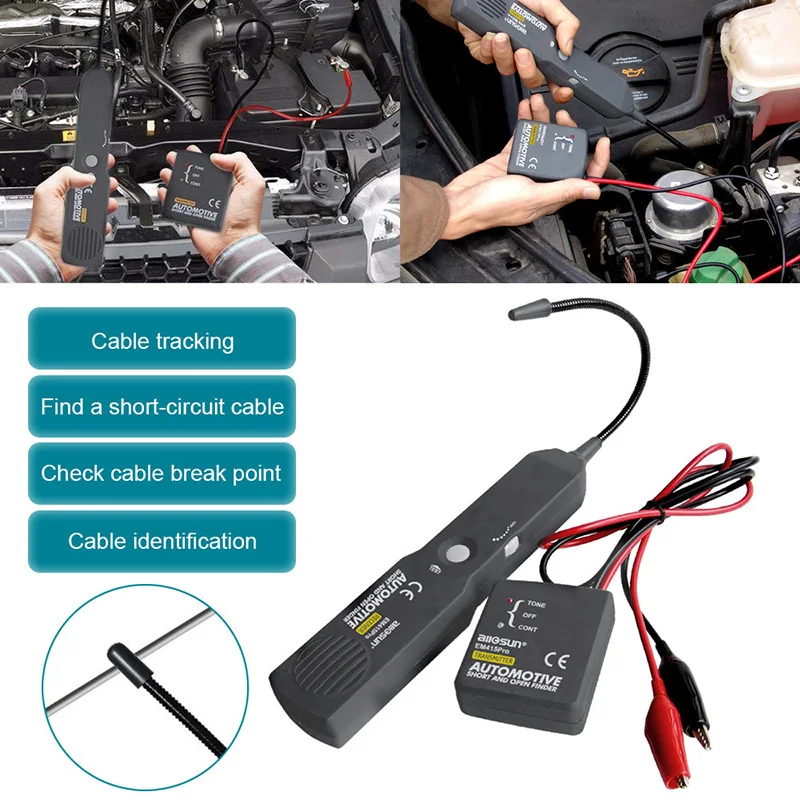 

Automotive short&open circuit Finder Tester Cable Wire Tracer for tone line test leads All-Sun EM415pro