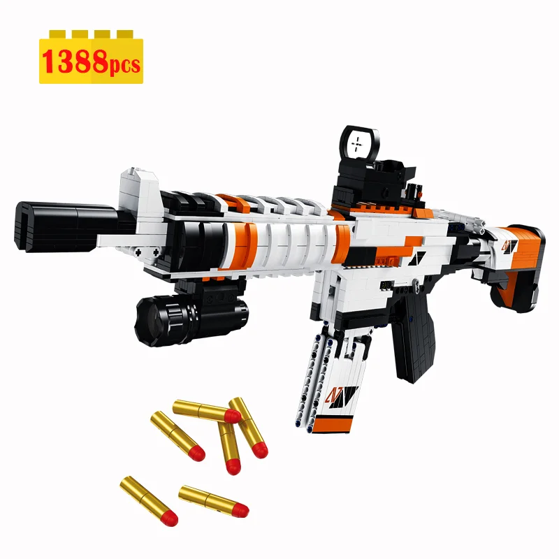 Высокотехнологичные детские строительные блоки игрушки пистолет MK18 кубики MOC