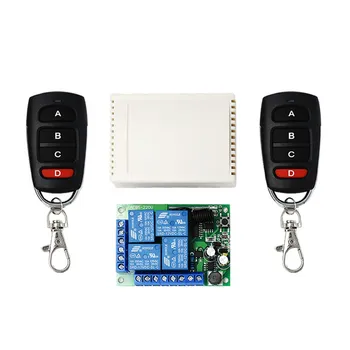 

433 mhz Control Receiver Switch Module AM2204 433Mhz Remote Control Wireless Switch AC 85V ~ 250V 4 CH Relay Receiver Module