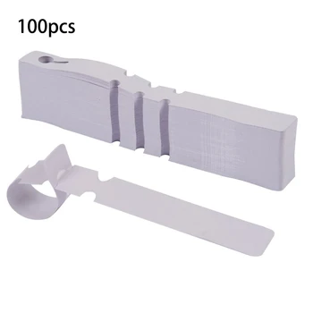 

100 Pcs White Plastic Tree Tags Nursery Garden Lables 2X20Cm Wrap Around Hanging Tags Nursery Stakes Large Drop Ship JUL3